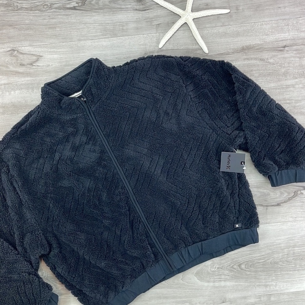 🔆HURLEY🔆 SHERPA JACKET ZIP UP SWEATER - Picture 7 of 13